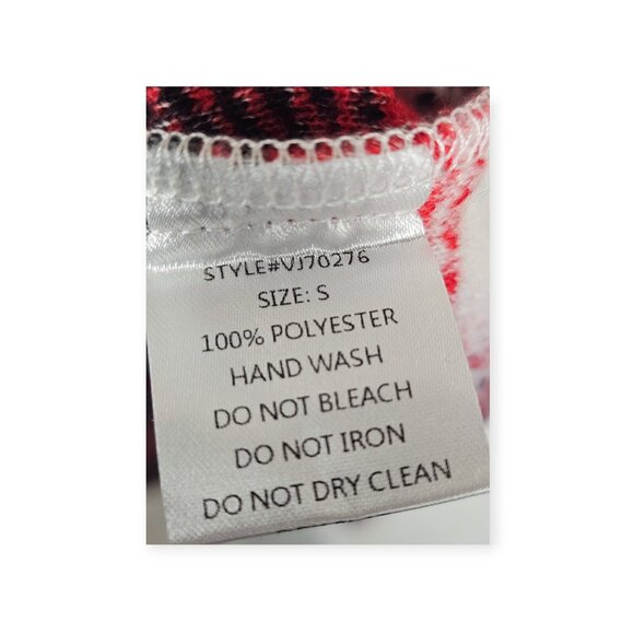 Veveret Plaid Button Down Shacket Women's Small Red Black Buffalo Check - Picture 8 of 9